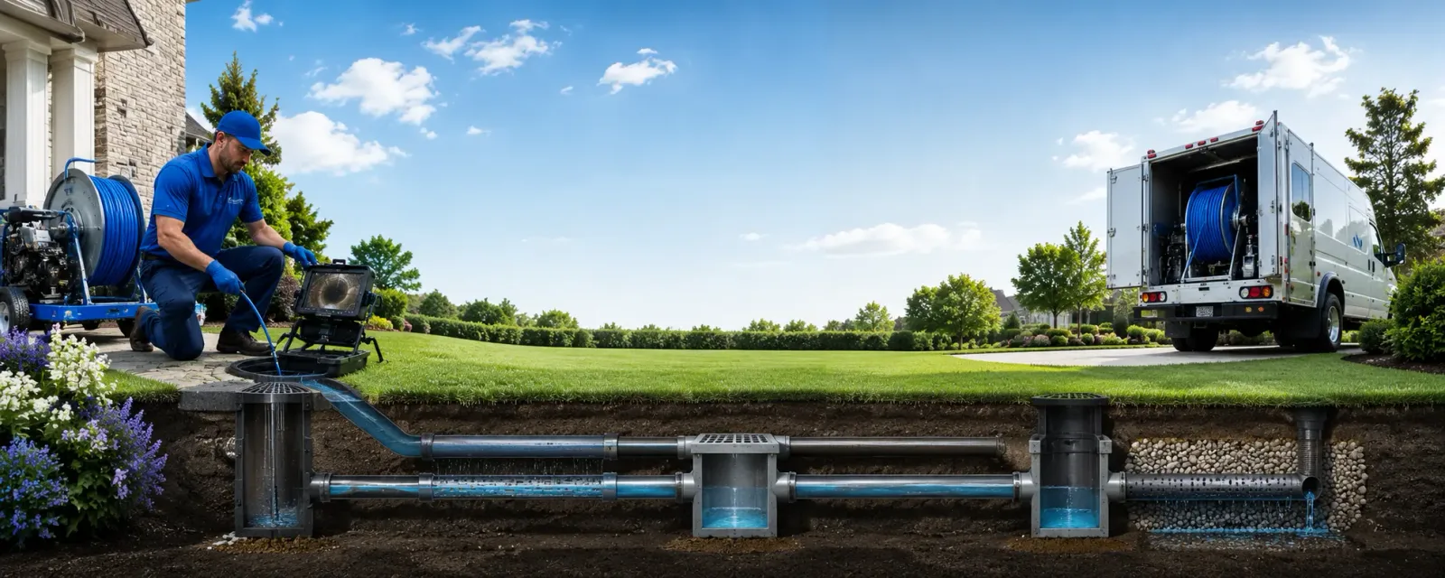 Outdoor drain cleaning information for Bascom, OH